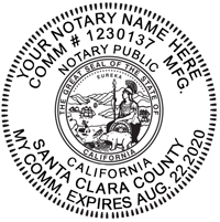 California Round Notary Stamp