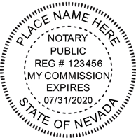 Nevada Round Notary Stamp