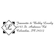 Monogram Address Stamp Style 32